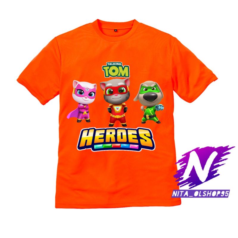 baju anak kaos anak talking tom heroes baju my talking tom heroes