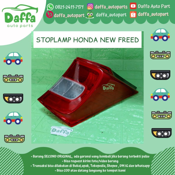 {BEKAS} Stop Lamp Stoplamp Lampu Belakang Mobil Honda Freed 2012 2013 2014 Ori Diskon