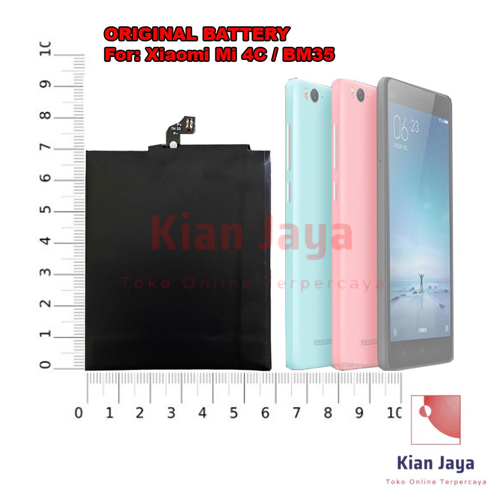 [Garansi 100% Ori] Baterai Xiaomi Mi 4c Mi4c BM35 Batre Batrai Battery Hp Xiao Mi BM 35 Original