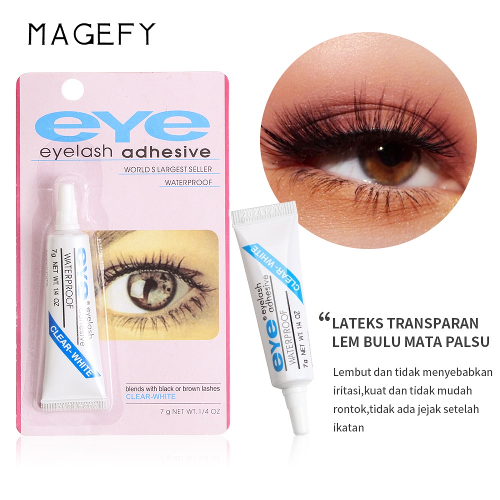 MAGEFY Lem Bulu Mata Palsu Expert Premium / Lem Eyelash Extension Tahan Lama Tidak Perih / Lem Glue Eyelash  Super Kuat Lady White7161