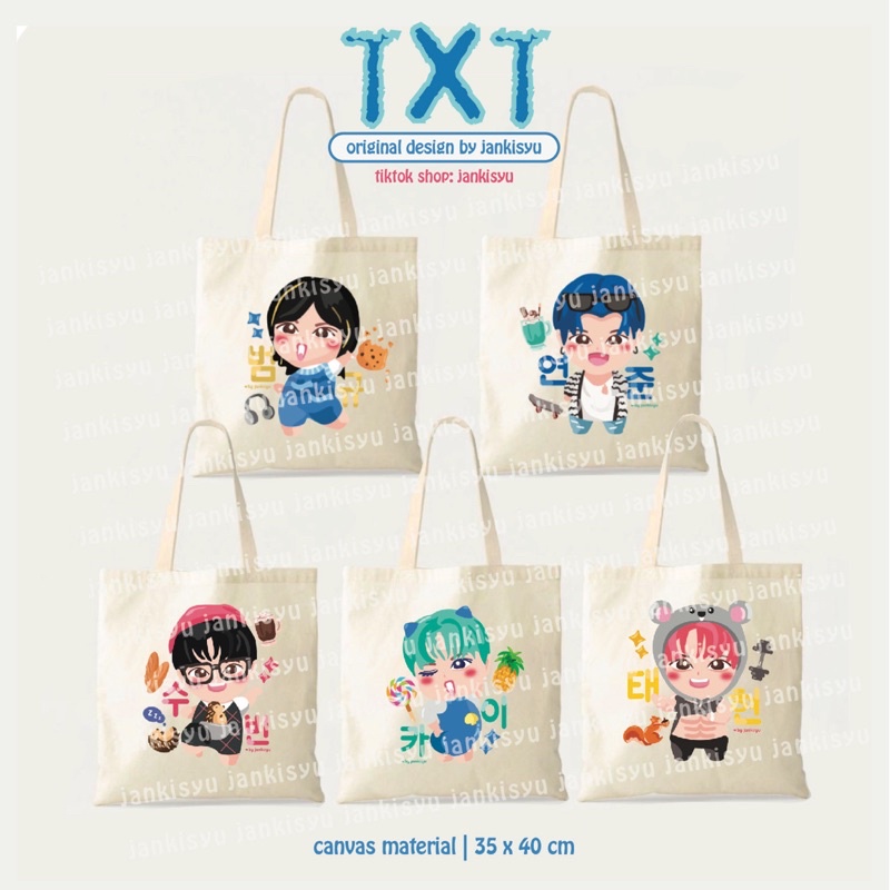 Totebag TXT by jankisyu (canvas kanvas kpop chibi)