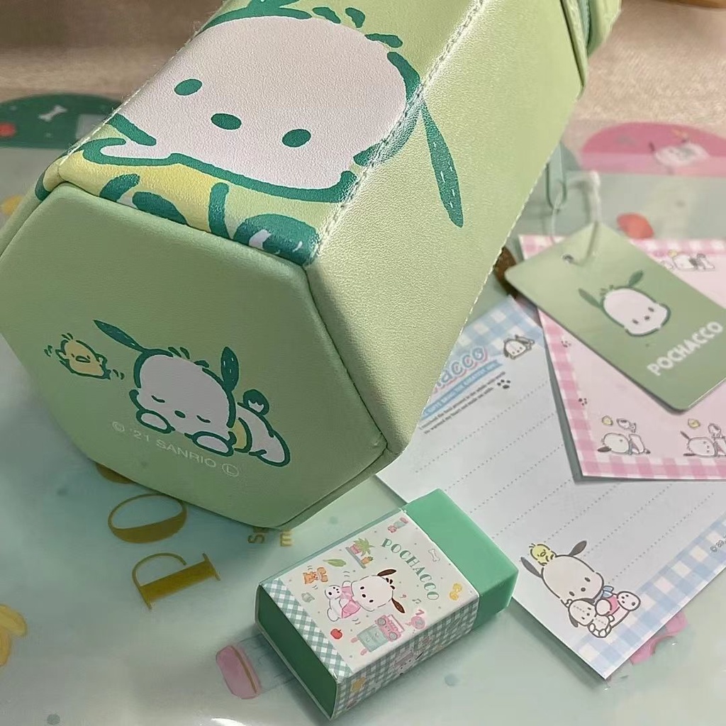 ✺Sera Sera Sanrio ritsleting heksagonal vertikal tempat pensil untuk siswa khusus niche non-tabrakan lucu gadis jantung tas alat tulis