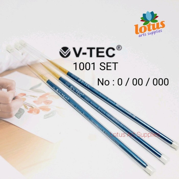 

Jualan V-Tec Round Brush 1001 Set 3 ( 0 / 00 / 000 ) Promo
