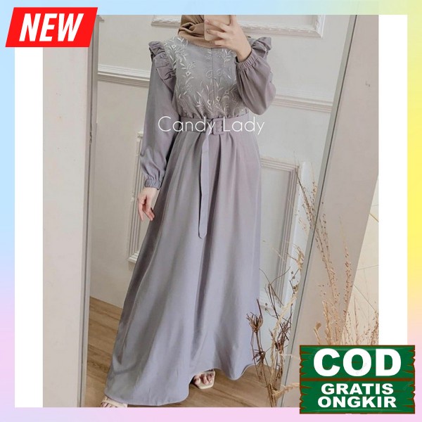 Gamis Terbaru Modern Lebaran Ibu Muda / Gamis Terbaru 2022 Modern Lebaran / Gamis Murah Meriah Promo