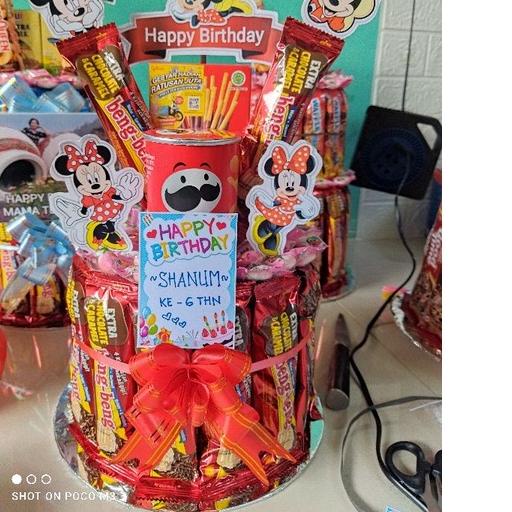 

HOT Product (Link Ekspedisi) snack tower - snack cake - snack tart - cake snack parcel ultah - bucket snack birthday serbuuu !