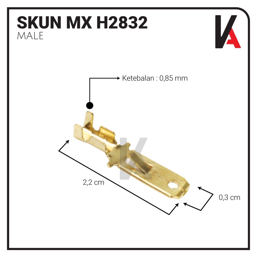 TERMINAL SKUN GEPENG COWOK MALE MX H2832 ISI 150PCS