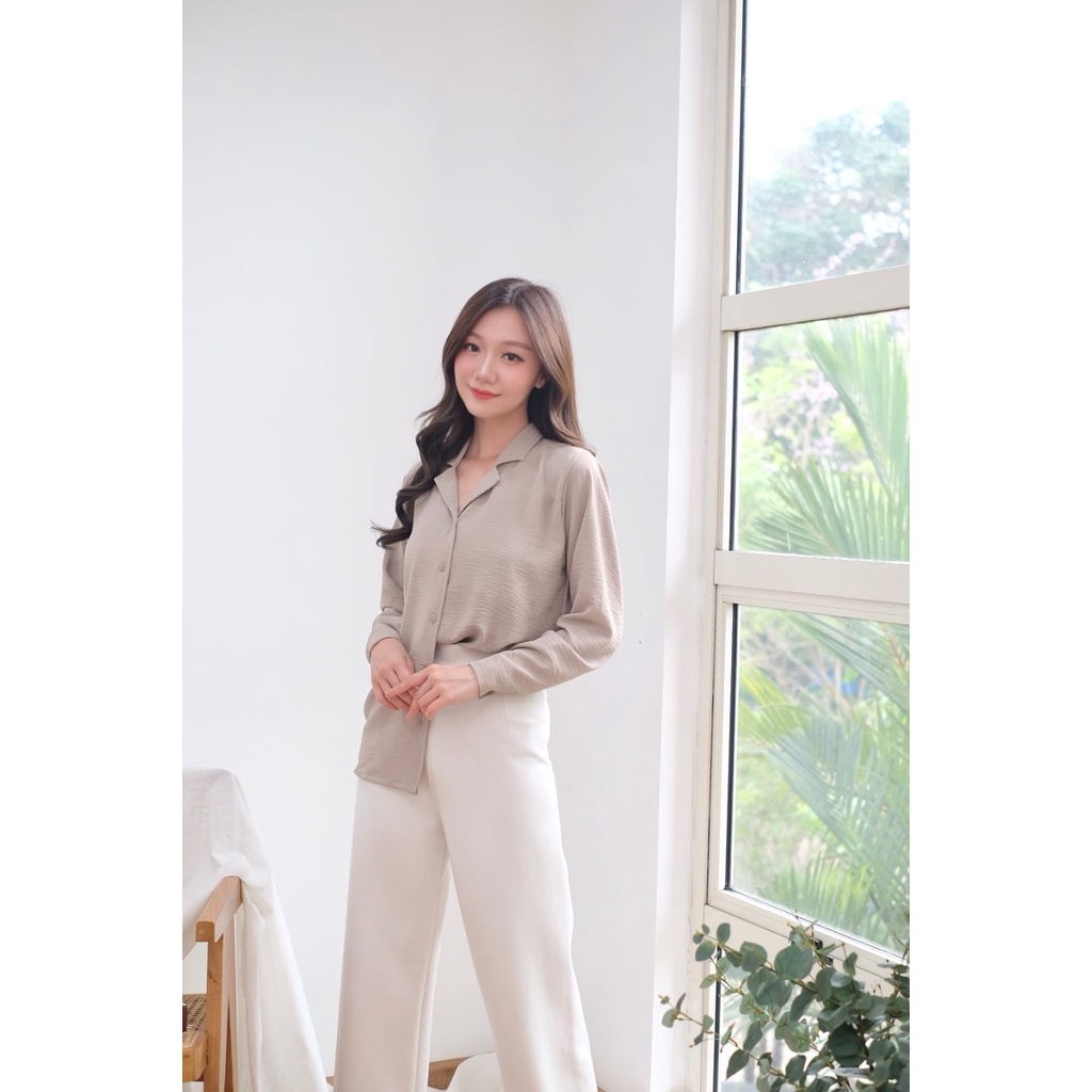 FWR - KEMEJA LINEN CRINKLE WANITA 2447