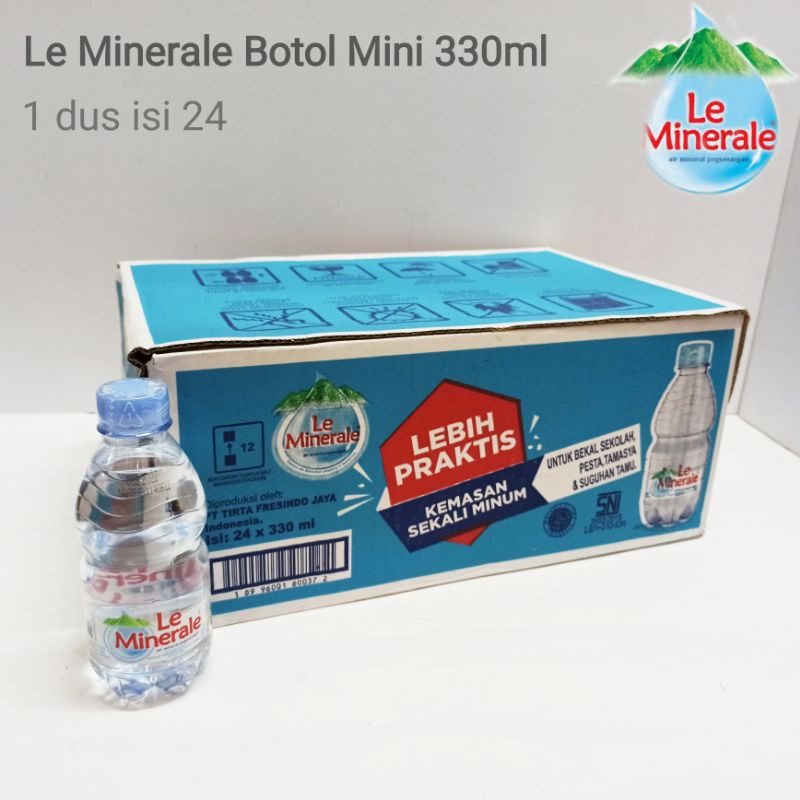 Le minerale botol mini 330ml khusus instan