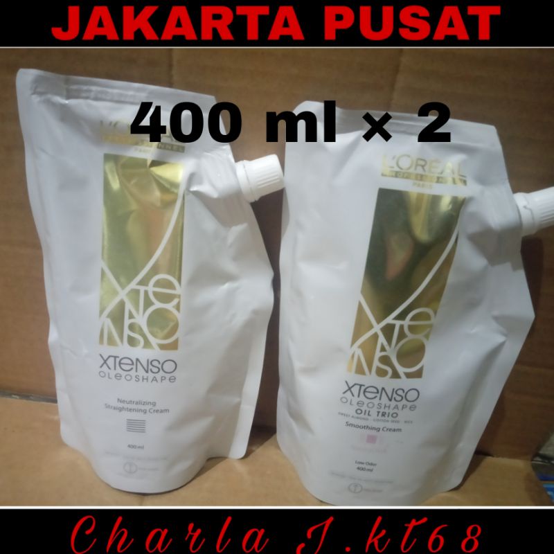 1 set smoothing loreal xtenso normal, pelurus rambut