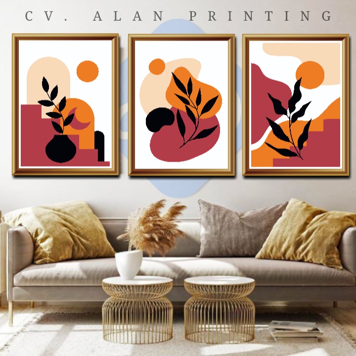 HIASAN DINDING 17R 30X40 ABSTRAK AESTHETIC ART DEKORASI PAJANGAN DINDING KODE ABS 109-135 ads