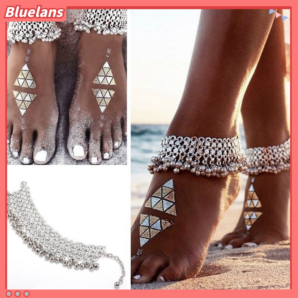 Bluelans Women Sexy Vintage Anklet Chain Bell Beads Tassel Ankle Bracelet Foot Jewelry