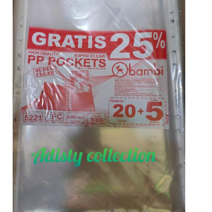 

Ready Terpopuler PP Pocket Bambi 5221 F4 isi 25 pcs