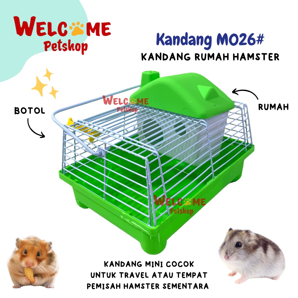 Kandang M026 Rumah Hamster Size Mini Travel Cage SWEET