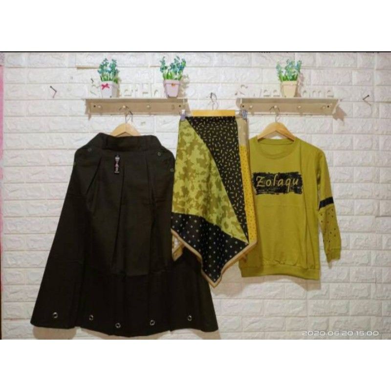 preloved set zolaqu + hijab no deenay