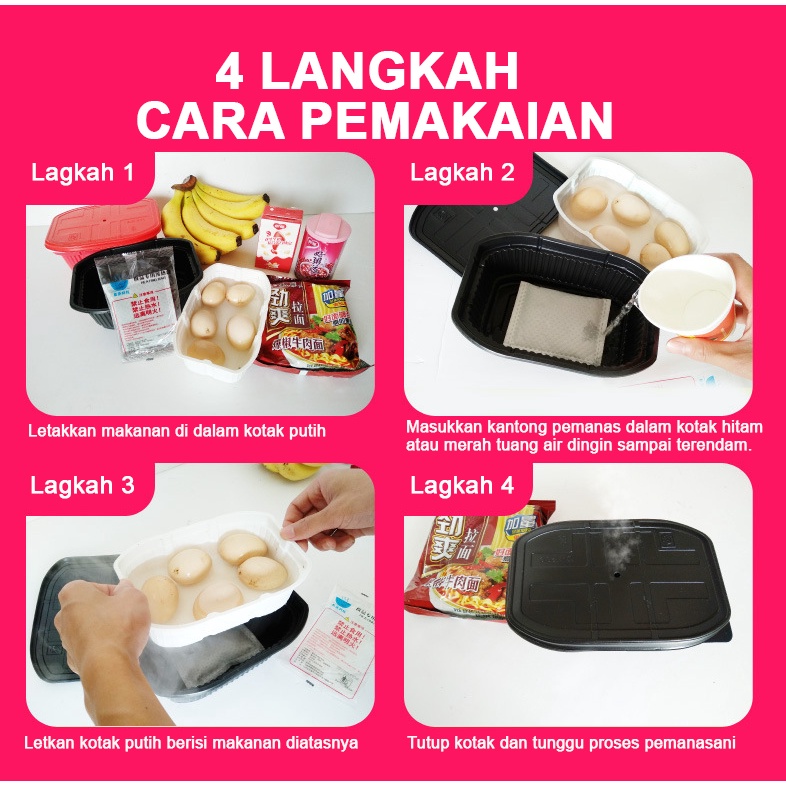 Travel Self Heating Pack Pemanas makanan Instan Flameless Heater for Food untuk Travel dan Camping