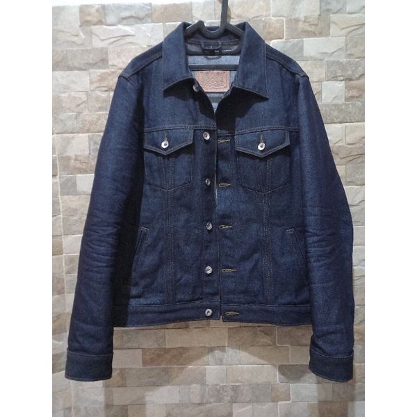 jaket denim mischief black indigo