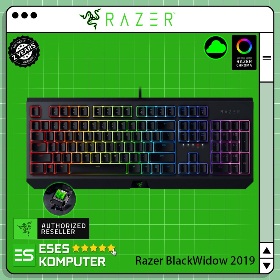 Keyboard RAZER BlackWidow 2019 Chroma | Green Switch | Keyboard Gaming