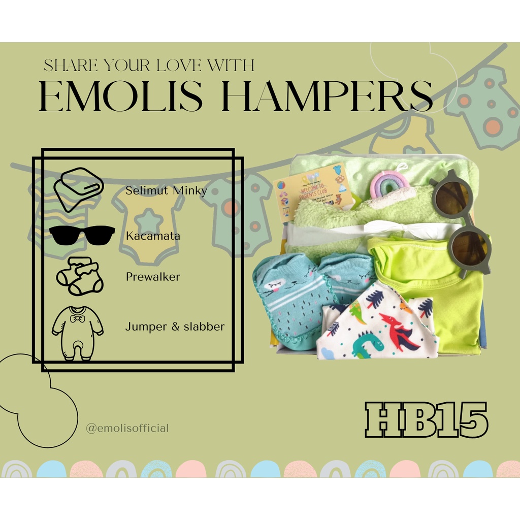 HB15 Hampers Bayi Newborn Baby Gift Emolis Kado Bayi Lahiran Unisex / Boy / Girl Perlengkapan Bayi Murah