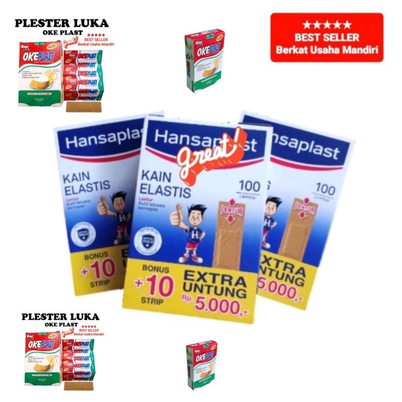 Hansaplast Kain Elastis (lentur) isi 100 strip extra 10strip Termurah &amp; Telaris