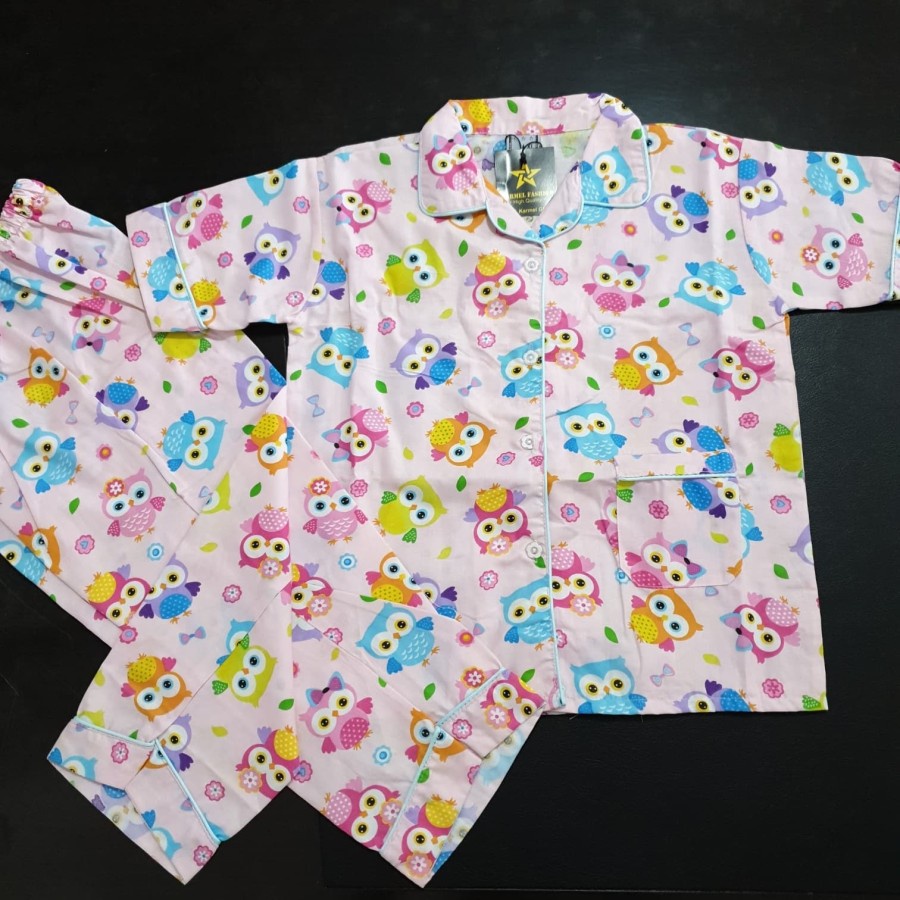 (Premium) Baju Piyama Anak Karakter Owl