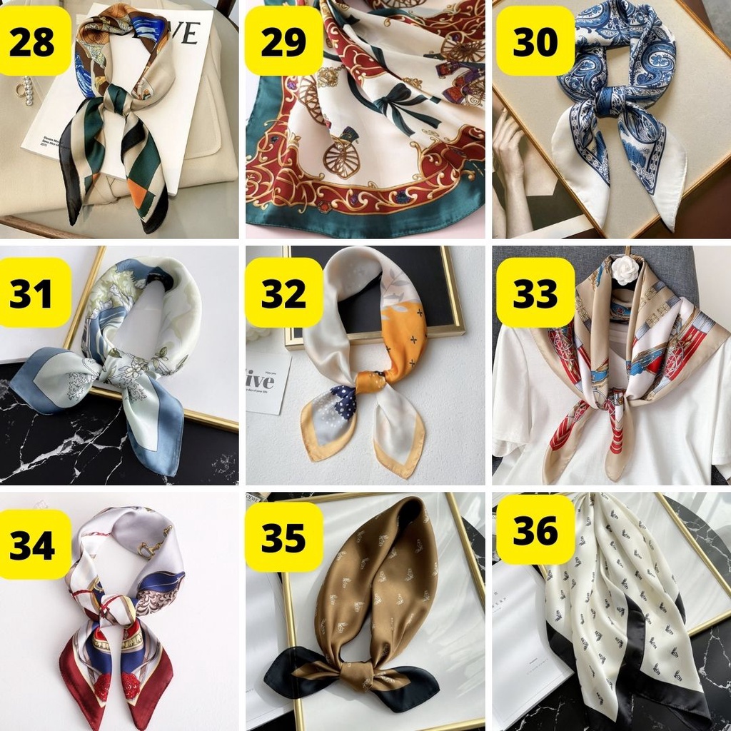 DEFECT SALE Scarf 70x70 (1) (SALE BARANG REJECT/CACAT), Jenis Defect RANDOM, BACA DESKRIPSI BAIK-BAIK