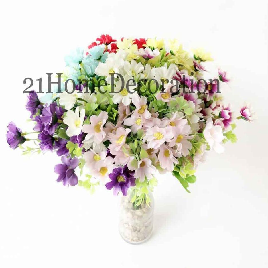 AF37 Bunga Artificial Aster Flower Tanaman Hiasan Plastik Backdrop