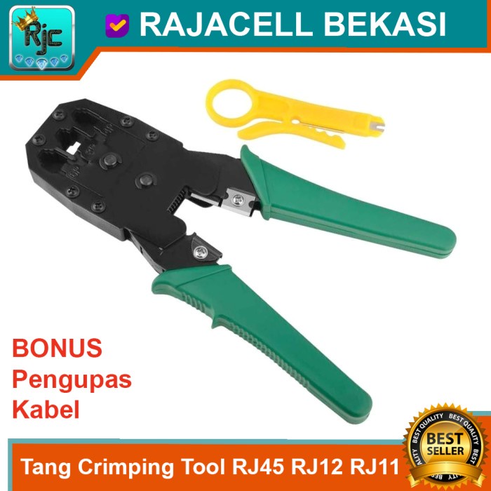 Tang Crimping 3in1 RJ45 RJ12 RJ11 Kabel Ethernet Bonus Pengupas Kabel