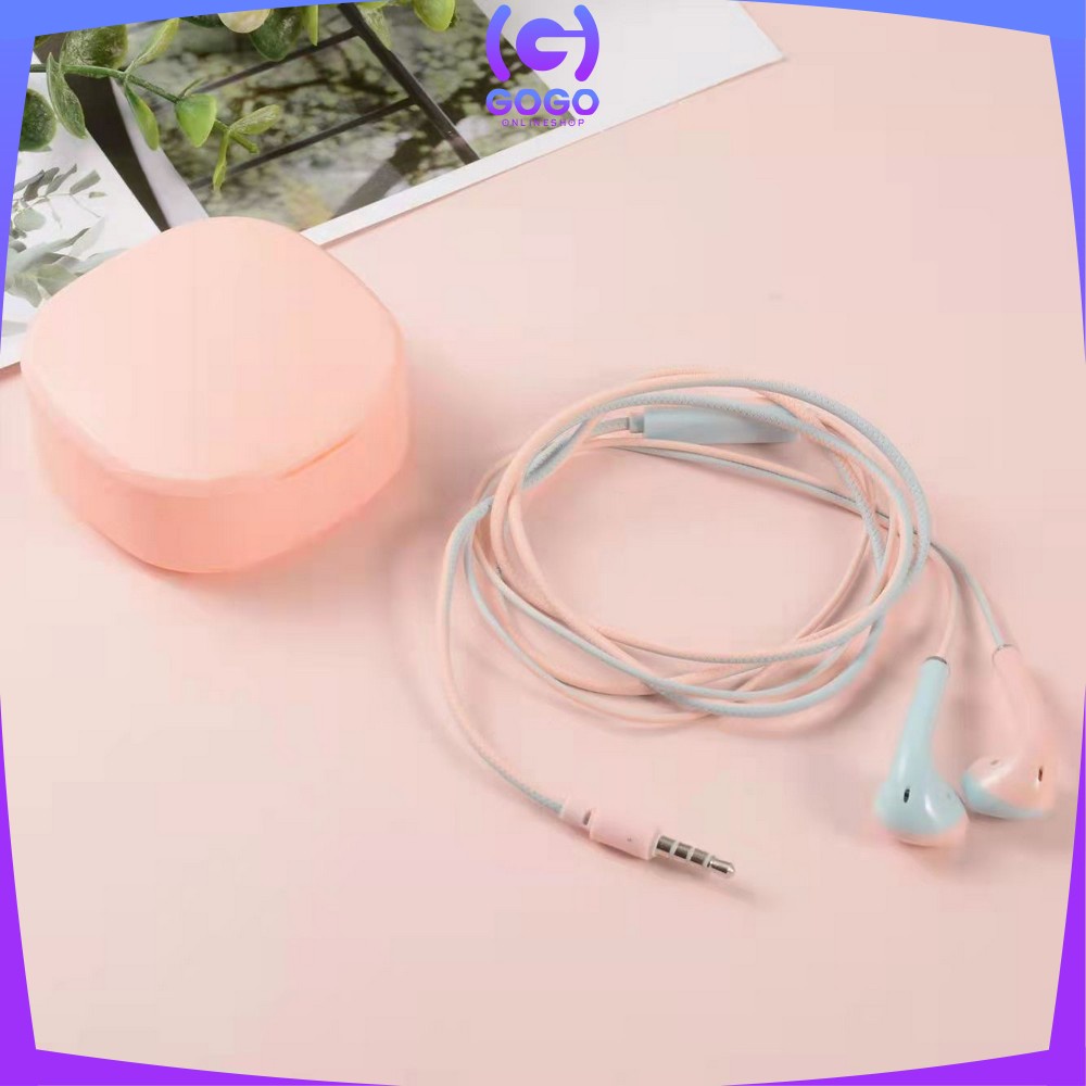 GOGO-C517 Headset Macaron Earphone Dua Warna Handsfree Musik U24 Macaron Superbass Hedset Musik Extra Bass