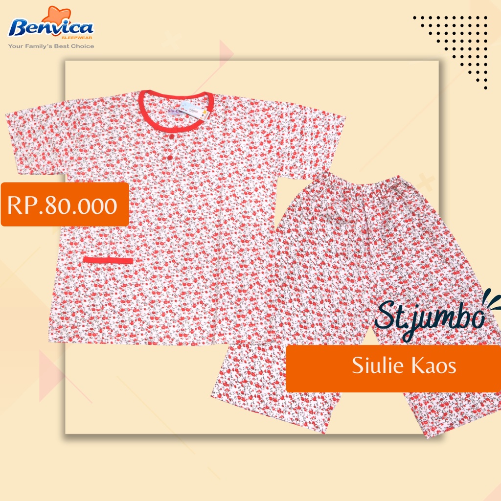 BAJU TIDUR SETELAN 3/4 JUMBO SIULIE - B