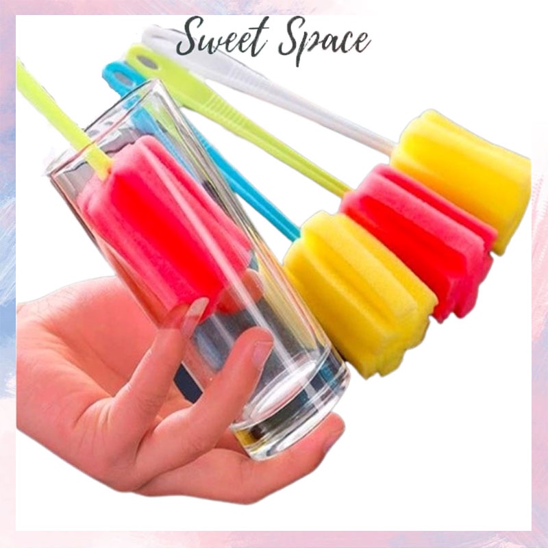 TONGKAT BUSA SPONS PEMBERSIH BOTOL GELAS [SWEETSPACE]