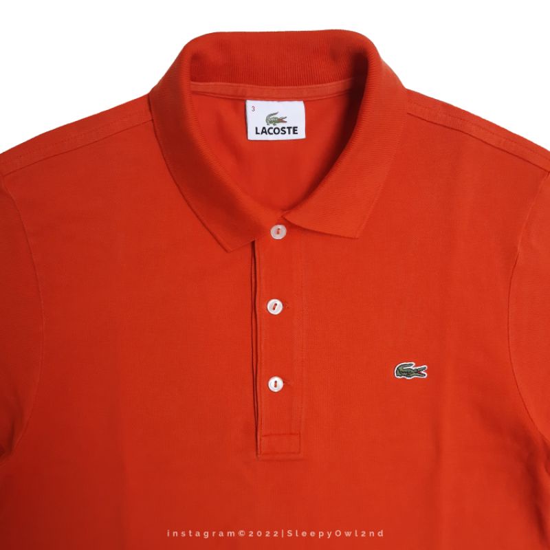Polo Shirt Lacoste Orange Authentic