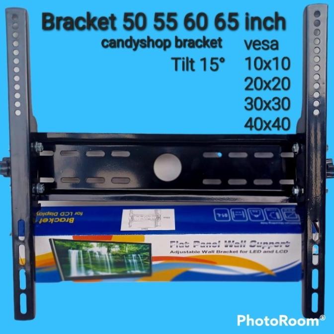 Bracket/braket tv 50 55 60 63 65 inch tilt size tv led 50 65 inch
