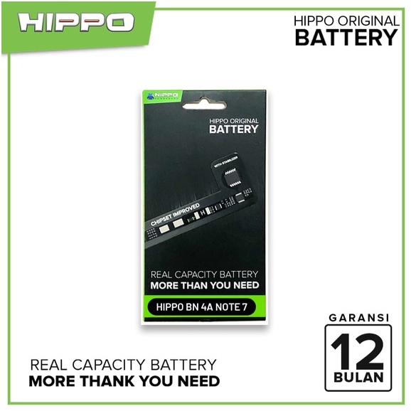 HIPPO BATERAI HIPPO REDMI NOTE 7 BN 4A 4000 MAH BN4A REDMI NOTE 7 7 PRO 7S ORIGINAL GARANSI RESMI HIPPO
