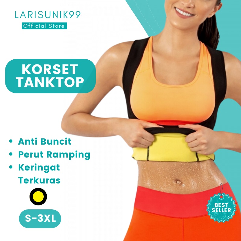 Korset Peramping Perut Pembakar Lemak Cami Hot Shapers Slimming Vest Kroset  Pelangsing Perut