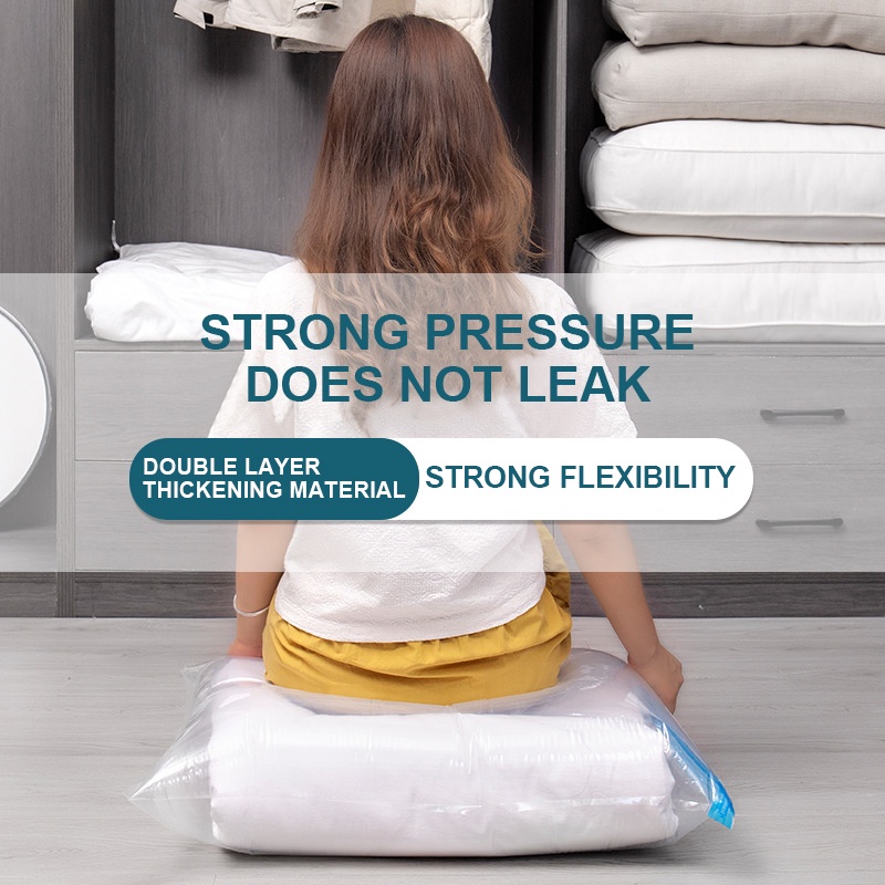 Plastik Vacum Pakaian Plastik Vacum Bag Plastic Travel Vakum Baju Pakaian selimut bedcover plastik Jaket Bantal Guling Laundry Bag Storage Keranjang Pakaian / Vacuum Compression Bag Kantong Plastik Vacum