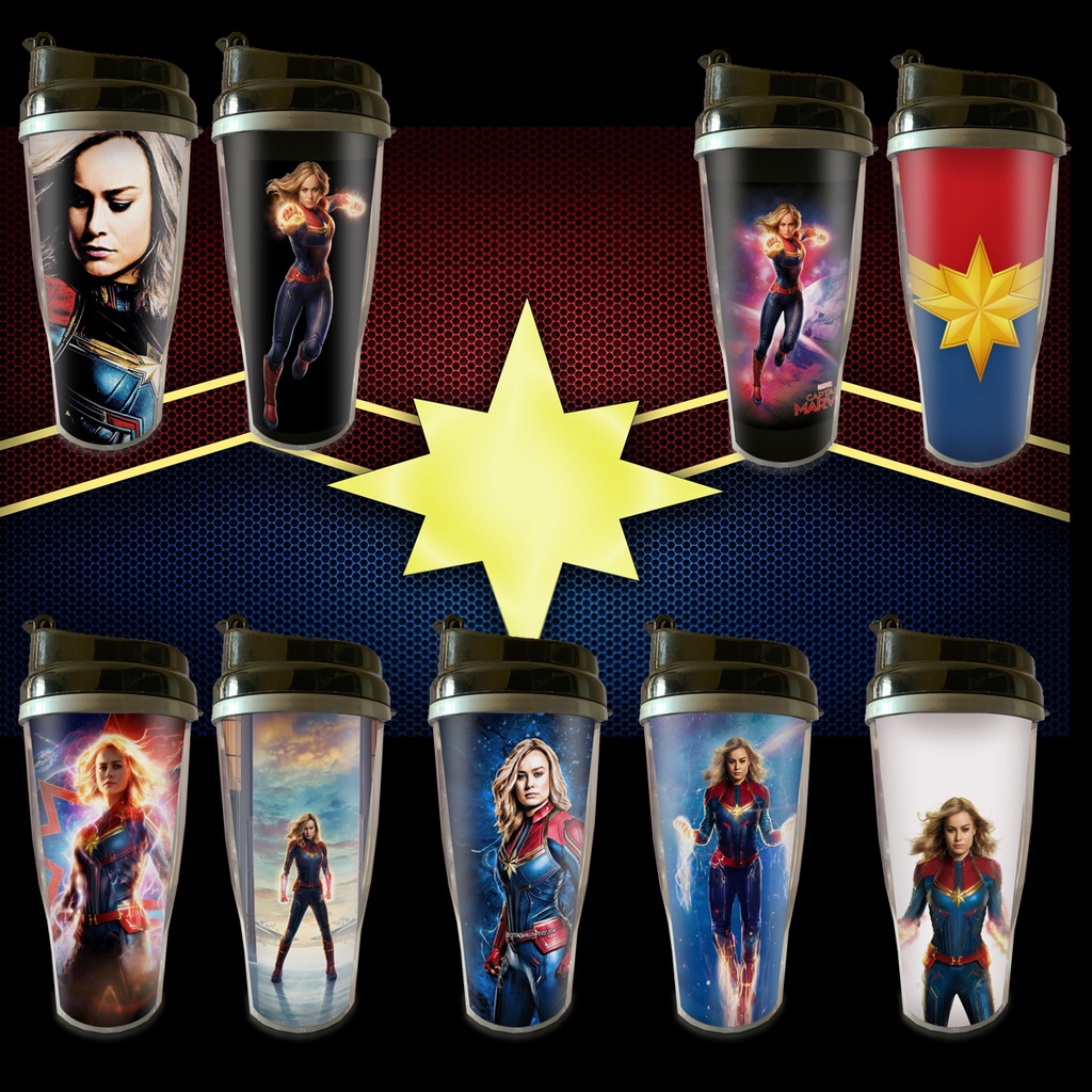Tumbler Avenger Captain Marvel / Botol Minum Captain Marvel Avenger / Tumbler Custom