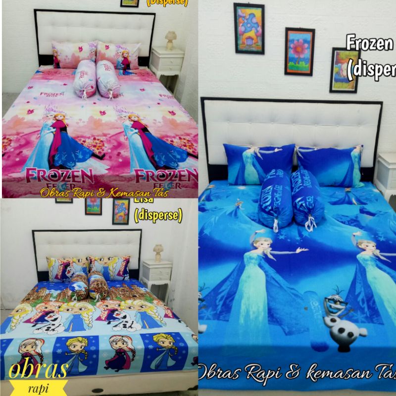 SPREI ANAK PEREMPUAN FROZEN PRINCES BARBIE HOMEMADE