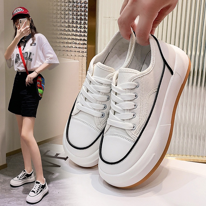 COD POS 1003 Sepatu Sneakers Kanvas Wanita Sepatu Casual Kekinian