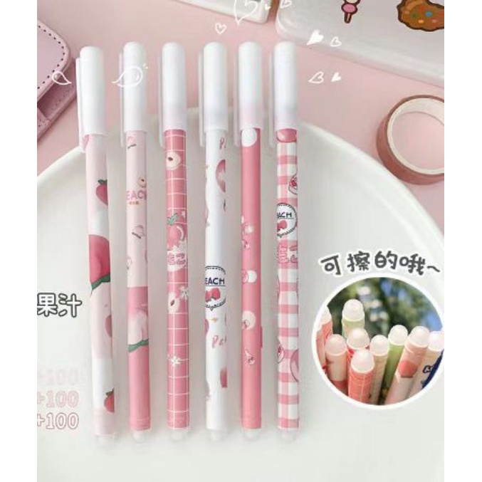 

Pulpen + Penhapus 1 set 6pcs