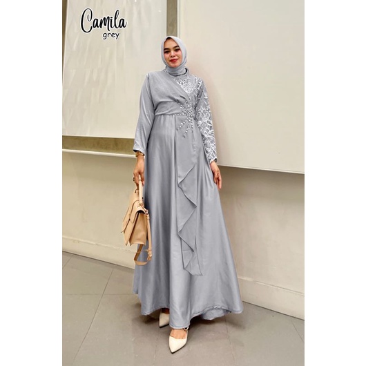 CAMILA Gamis pesta muslimah gaun wisuda gamis kondangan