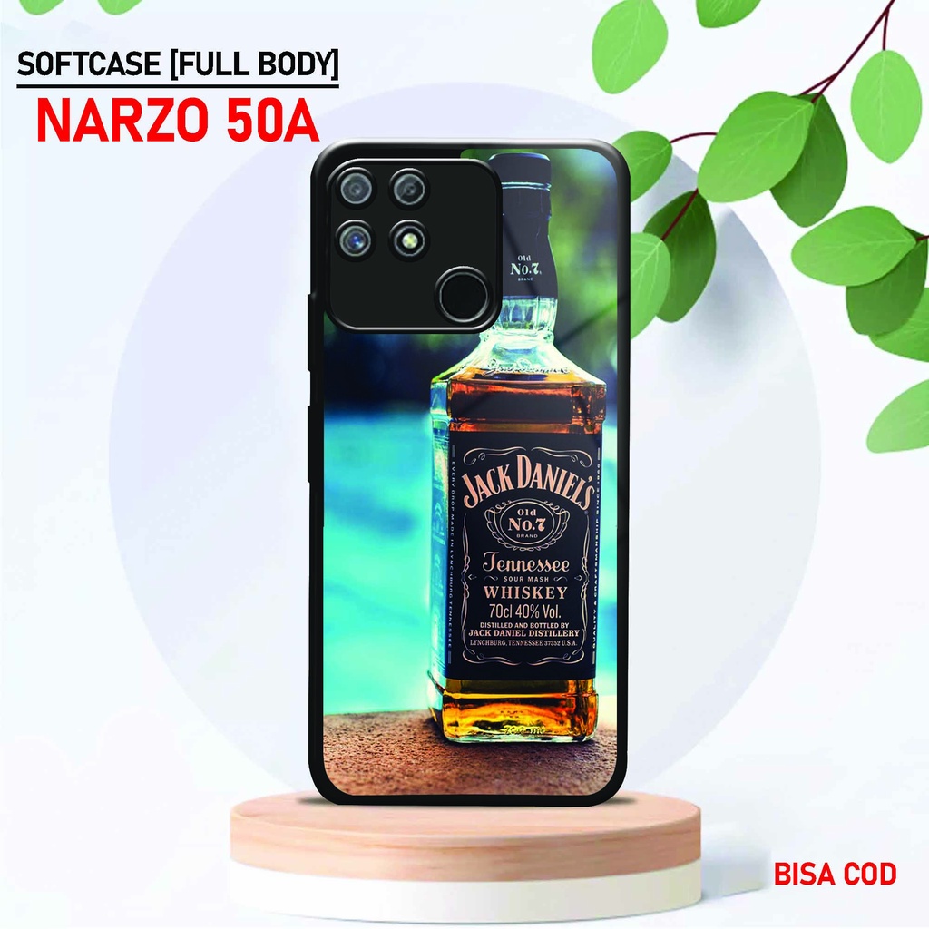 Softcase Kaca Kilau Realme Narzo 50A - ( SC 47 ) Case Full Body Realme Narzo 50A - Silikon Glossy Re