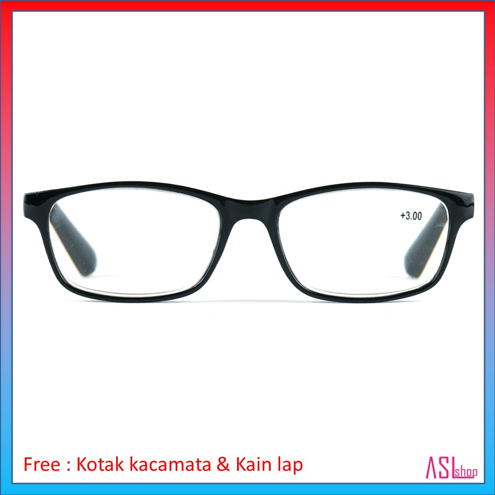 FRAME KACAMATA KHUSUS BACA (FW734AB) LENSA BLUERAY/BLUECUT