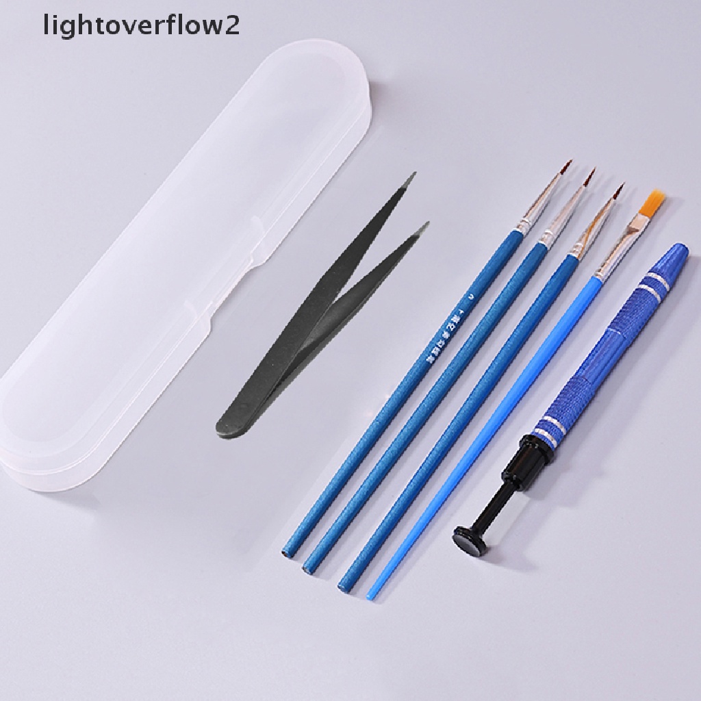 (lightoverflow2) Alat Lube Brush + Pinset + Switch Stem Holder Untuk Keyboard Komputer