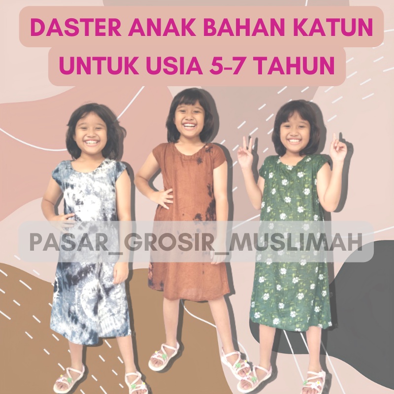 Daster Anak motif random Junior Mix Warna dan Motif Size 5-7tahun murah bisa cod