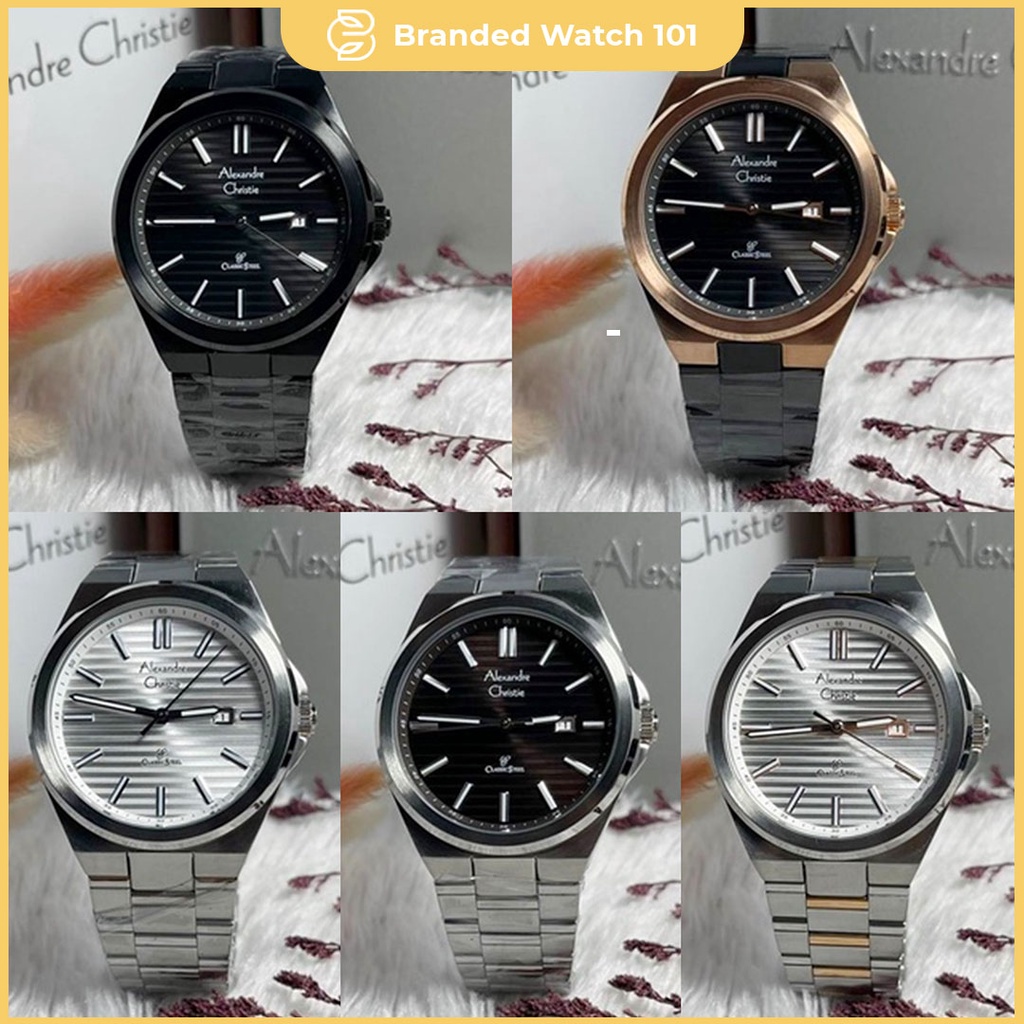 ORIGINAL Jam Tangan Pria Alexandre Christie AC 8563 / AC8563 / 8563 Garansi Resmi 1 Tahun, Stainless