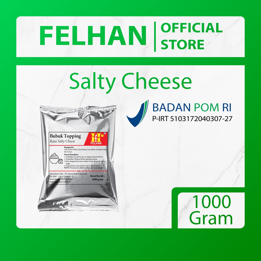 

FELHAN - Bubuk Topping Minuman Salty Cheese (1000 gram)