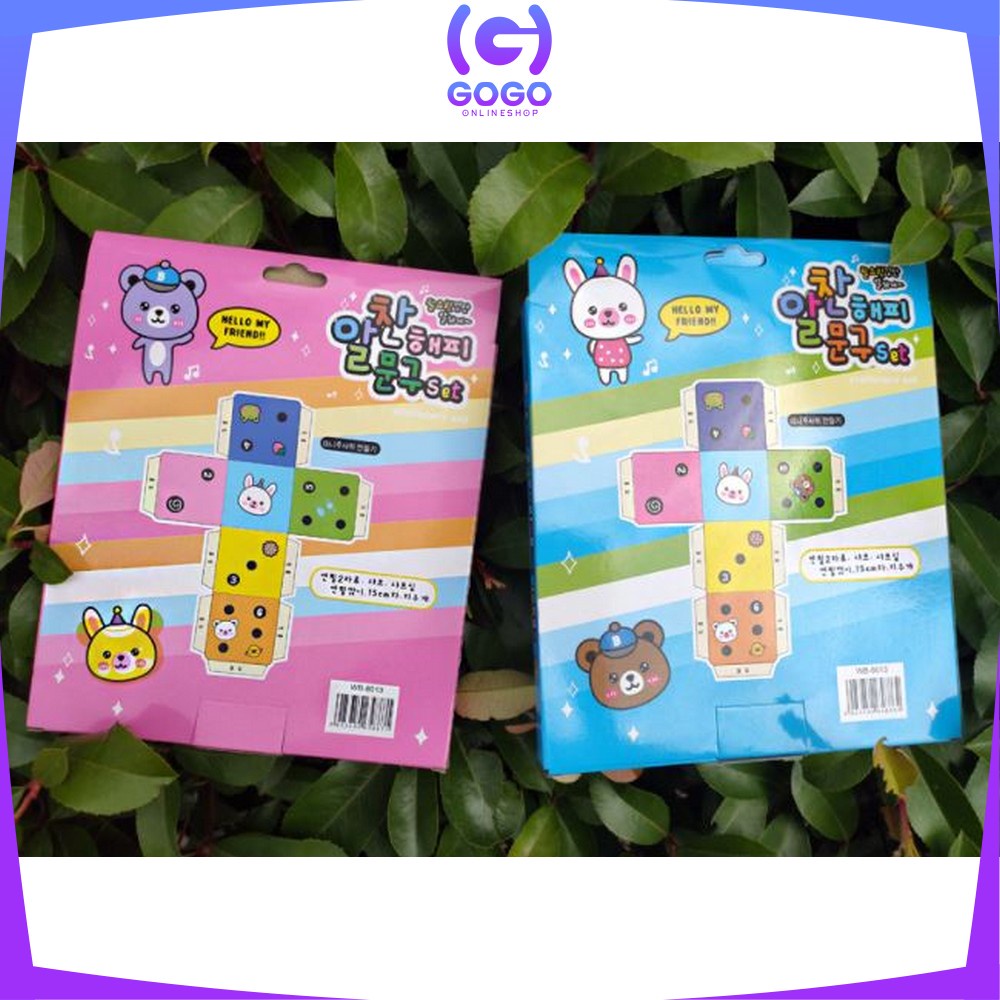 GOGO-A26 Alat Tulis Set 8in1 Karakter Stationery Kids / Paket Alat Tulis Anak TK / Set School Supplies for Child Writing Gift Eraser Ruler