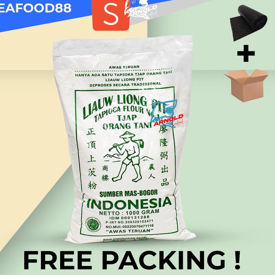 

Stok terbaru Tepung Tapioka Sagu Tani Cap Liauw Liong Pit 1kg / tapioca flour serbuuu !