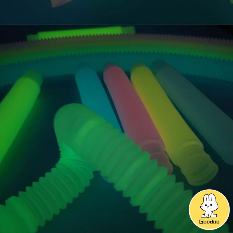 Mainan Anak Tabung Light Up pop Pipes / mainan lampu LED pipa Dewasa Untuk Hadiah Anak Neon Dekompresi Bercahaya -Doo