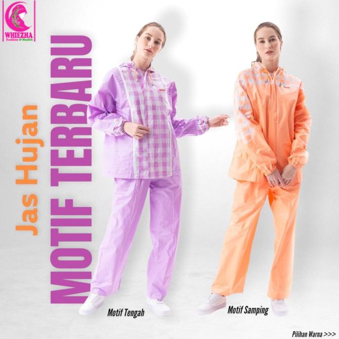 [BISA COD] JAS HUJAN WANITA SETELAN MANTEL HUJAN PRIA STELAN RAINCOAT MOTIF